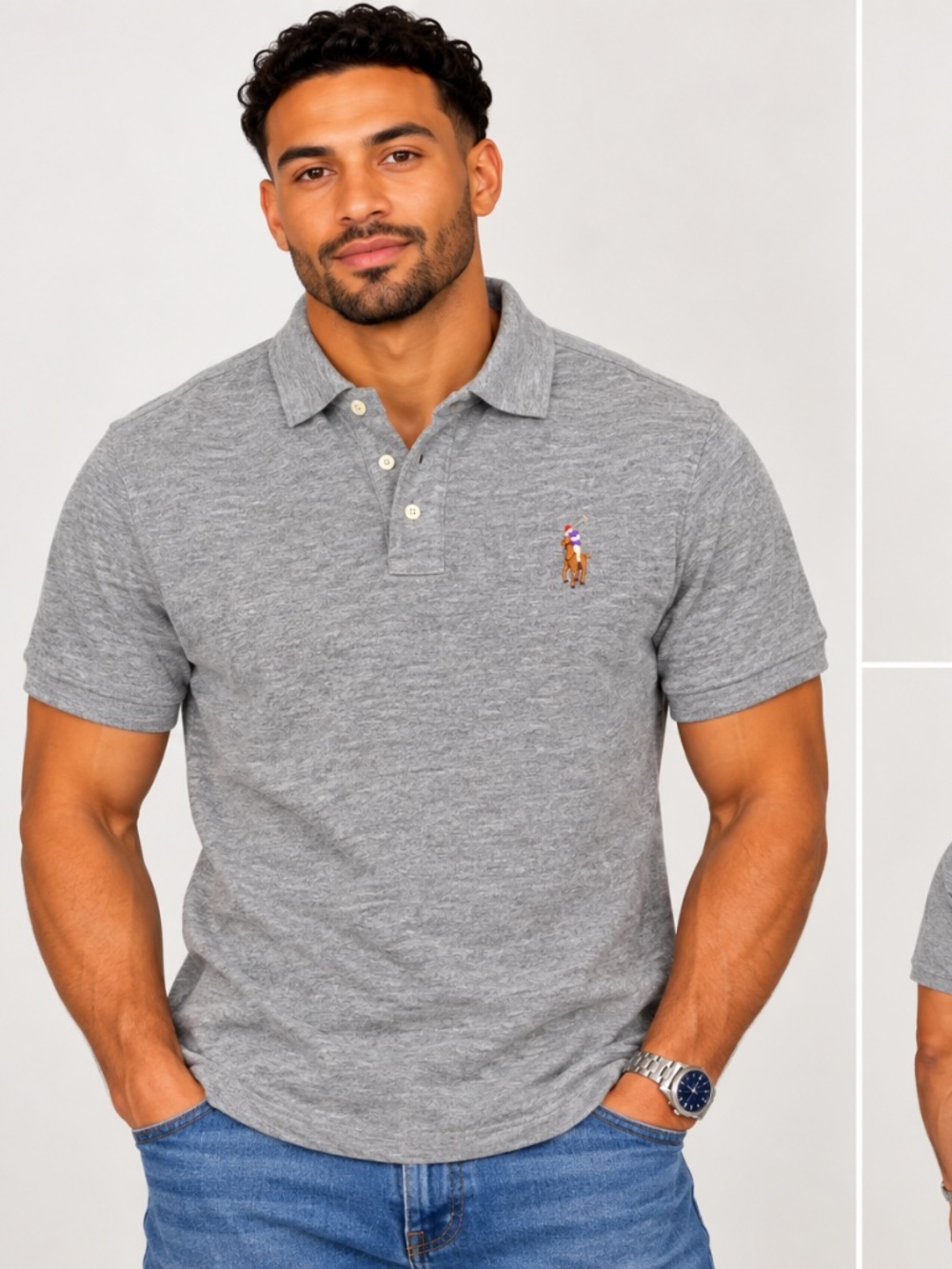 Medium grey Slim fit, polo Ralph Lauren